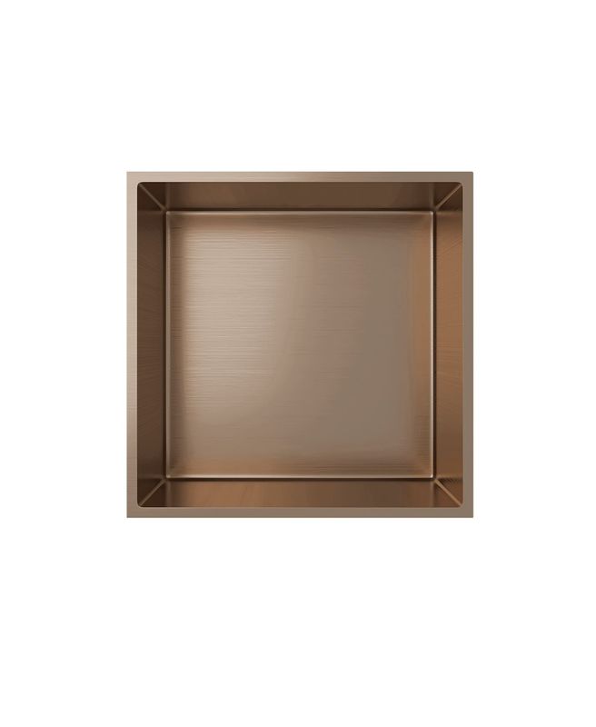 NICHE ENCASTRÉE (305X305X100MM) - CUIVRE BROSSÉ