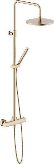 COLONNE DE DOUCHE+THERMOSTAT TONDA 25CM NOBILI MIELE BROSSÉ 16L/MIN