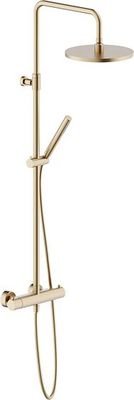 COLONNE DE DOUCHE+THERMOSTAT TONDA 25CM NOBILI MIELE BROSSÉ 16L/MIN