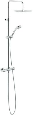 COLONNE DE DOUCHE+THERMOSTAT NORDICA 2.0 NOBILI 30CM CHROME 16L/MIN