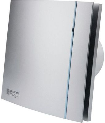 VENTILATEUR SALLE DE BAINS + HYGROSTAT SILENT-100 CHZ SILVER DESIGN S&P