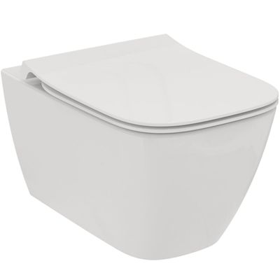 Pack WC suspendu IS I.LIFE B blanc Rimless + fixations invisibles + abattant
