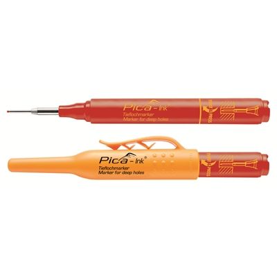 Marqueur encre rouge Pica INK pour trous profonds Marqueur encre rouge Pica INK pour trous profonds