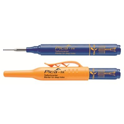 Marqueur encre bleu Pica INK pour trous profonds