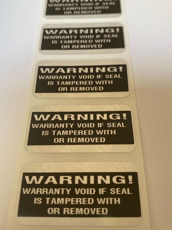 1.75 X .75 Inch Black Label
