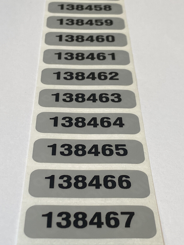 1.5 Inch X .50 inch Rectangle Matte Silver Tamper Evident Label