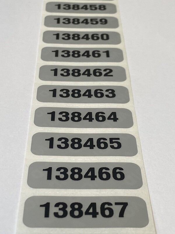 1.5 Inch X .50 inch Rectangle Matte Silver Tamper Evident Label