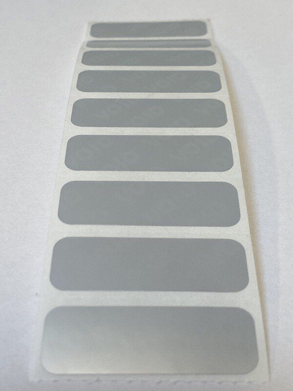 1.5 X .50 inch Matte Silver Tamper Evident Void Label