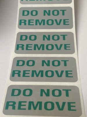 [QTY 100] 2 X 1 inch Matte Silver Tamper Evident Labels DO NOT REMOVE