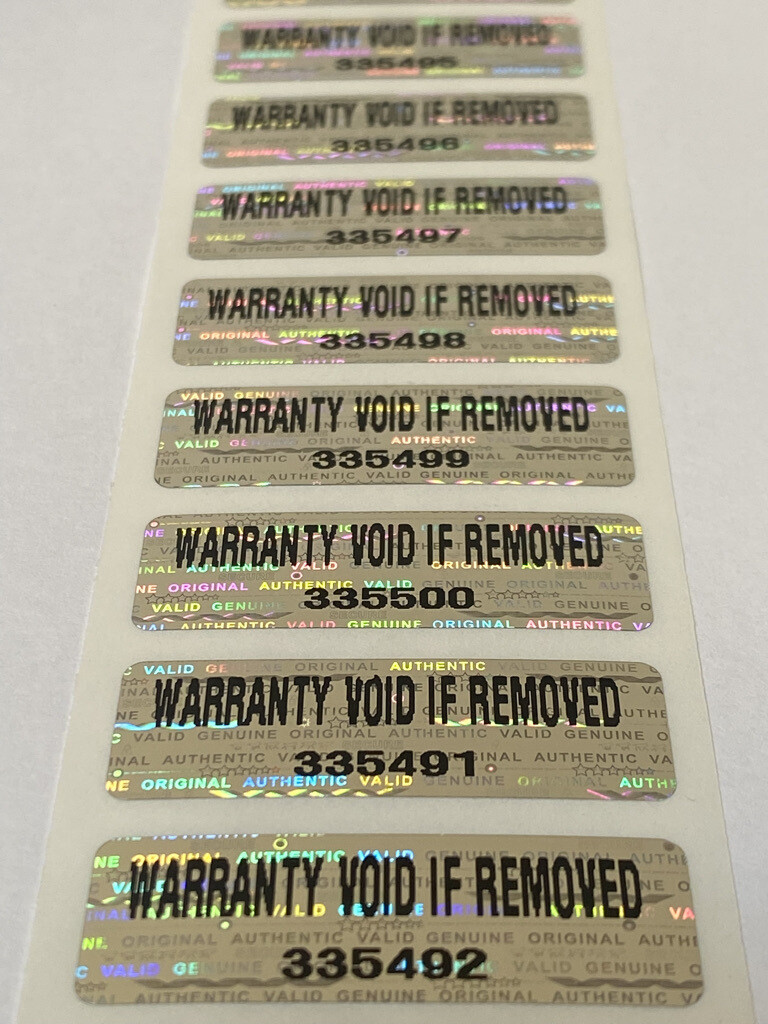 1.5 X .50 Inch Bright Silver Hologram Label