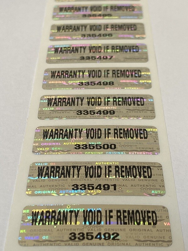 1.5 X .50 Inch Bright Silver Hologram Label