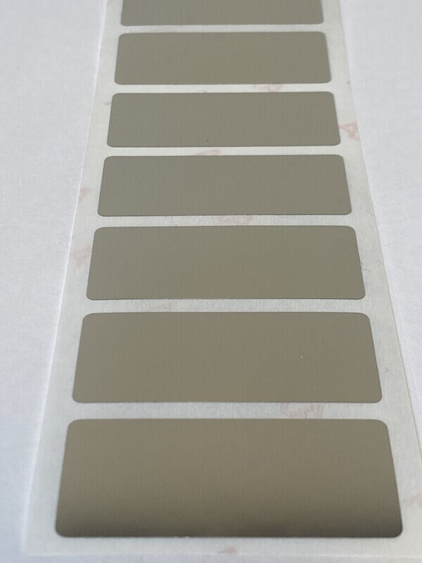 [QTY 100] 1.75  .75 Inch Chrome Tamper Evident Labels