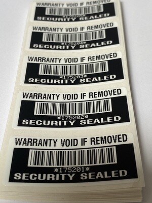 [QTY 100] 1.75 X .75 inch Tamper Evident Warranty Void Security Sealed Label