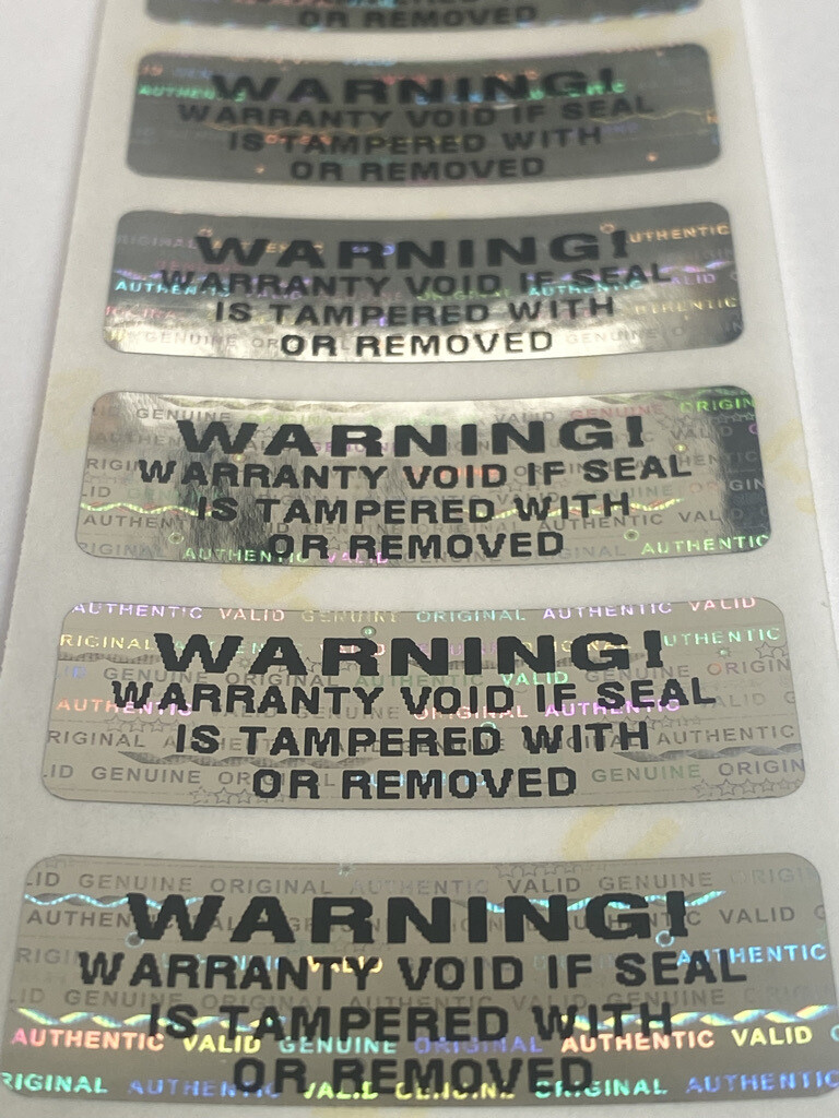 1.5 X .50 Inch Bright Silver Hologram Label