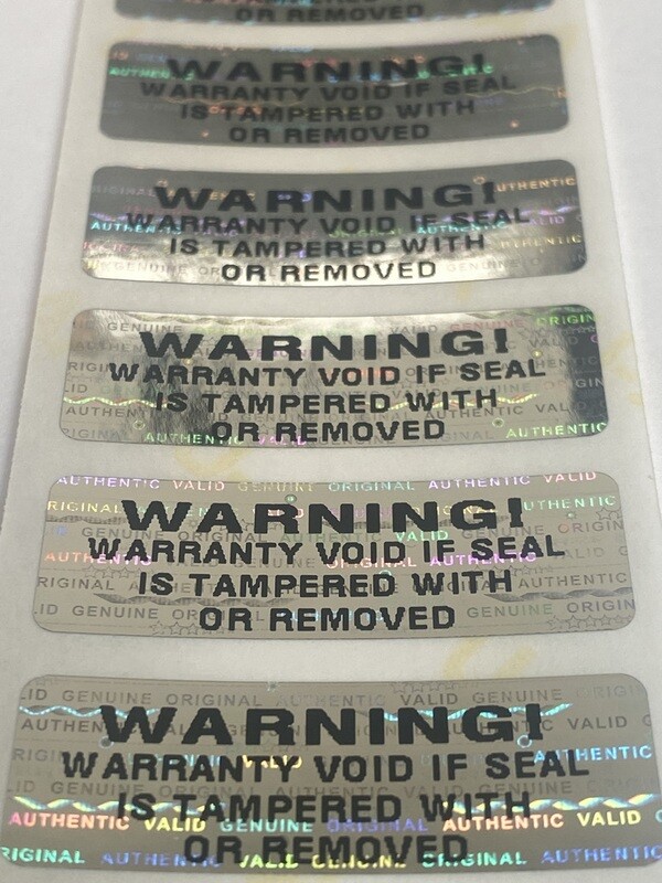 1.5 X .50 Inch Bright Silver Hologram Label
