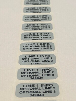 1 X .50 Inch Matte Silver Tamper Evident Custom Printed Label
