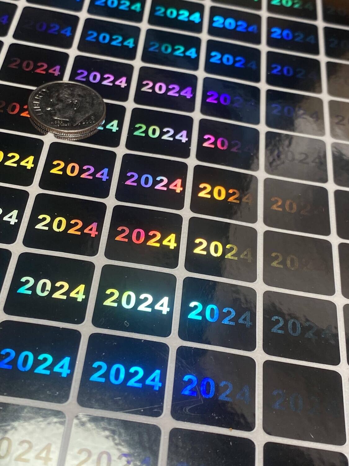 .50 Inch Square Tamper Evident 2024 Embedded Hologram