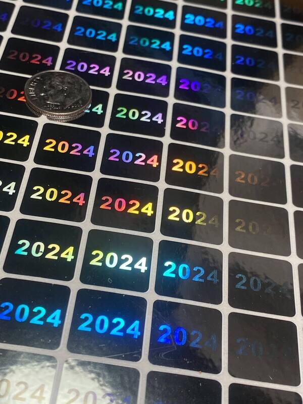 .50 Inch Square Tamper Evident 2024 Embedded Hologram