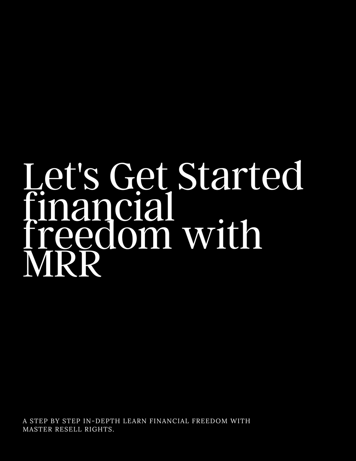 Financial Freedom With Master Resell Rights