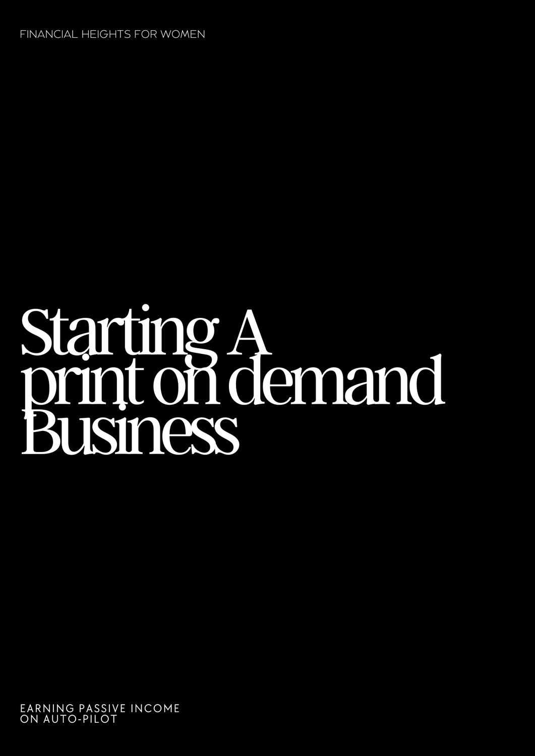 Starting A Print On Demand Business