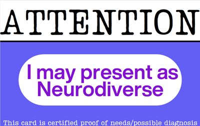 Suspected ND and carers card DEAL