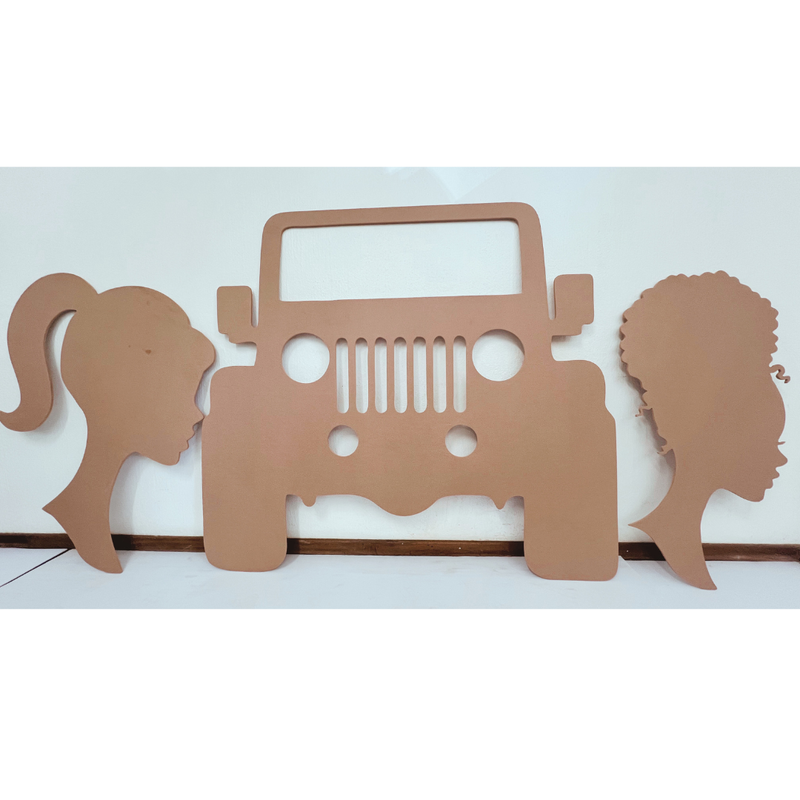 ​Jeep & Diva Silhouette Cut-Out Set (3-Piece)