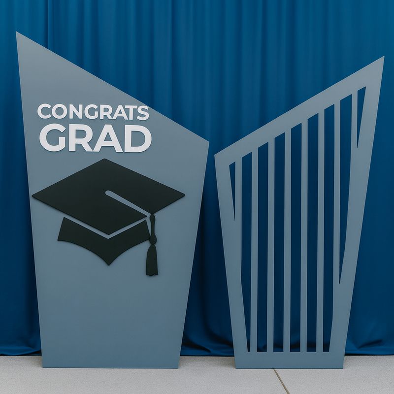 ​Geometric Slatted Backdrop Set (2-Piece)