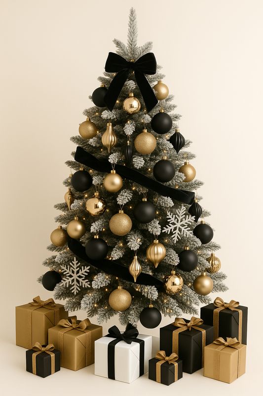 Luxury Black and Gold Christmas Tree