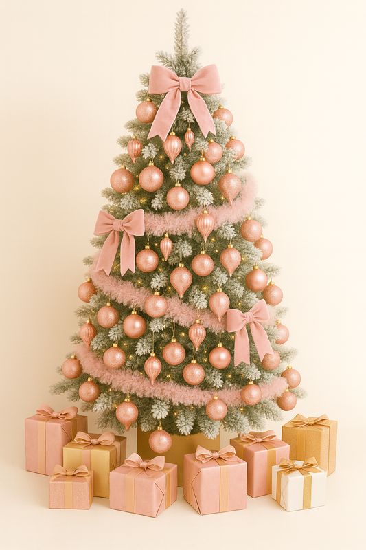 Luxury Flocked Pink Tree