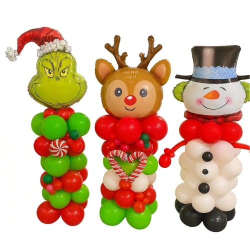 ​Christmas Balloon Columns – Festive Character Set