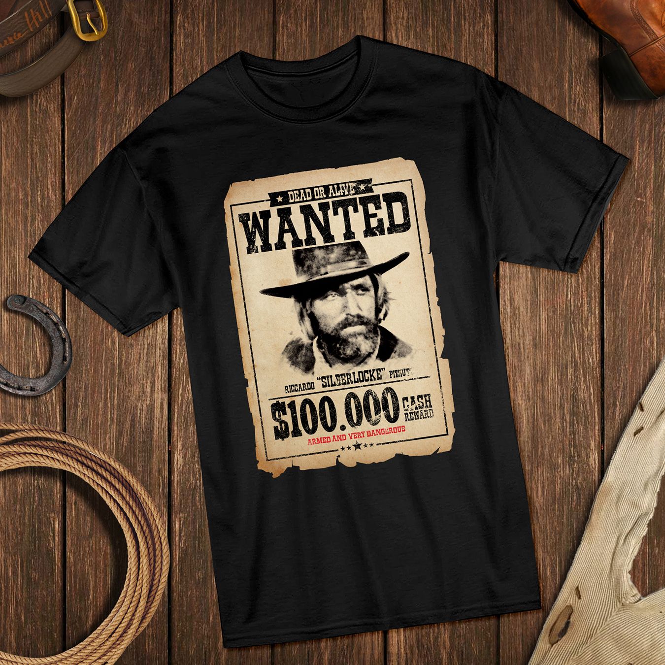 Wanted - Riccardo Pizzuti - T-Shirt (schwarz)