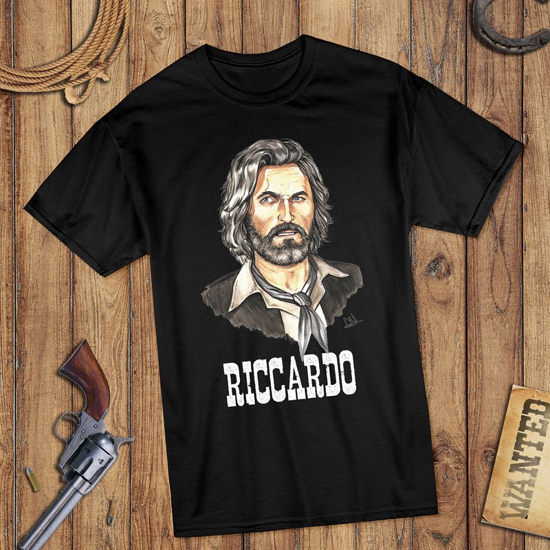 Riccardo Porträt - Riccardo Pizzuti - T-Shirt (schwarz)
