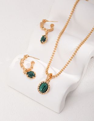 Verdant Echo Malachite Earrings
