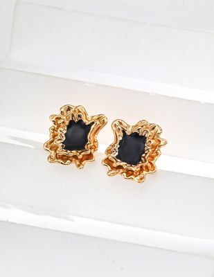 Midnight Muse Enamel Hoop Earrings