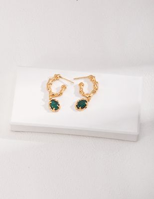Verdant Echo Malachite Earrings