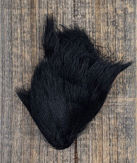Hareline Dyed Deer Belly Hair, Colour: Black