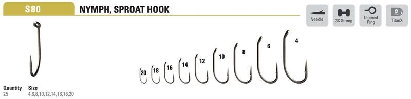 Mustad Heritage Heavy Wet Hook S80AP, Size: 4