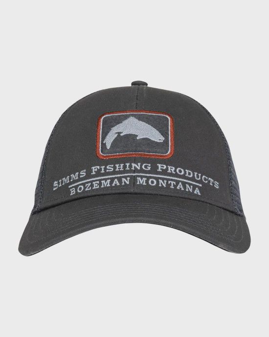 Simms Trout Icon Trucker Hat, Colour: Carbon