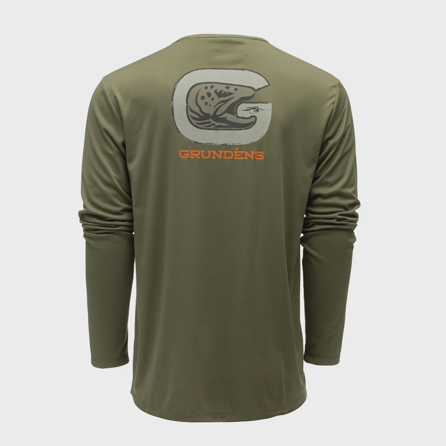 Grundens G Trout LS Tech Tee, Colour: Forest, Size: M