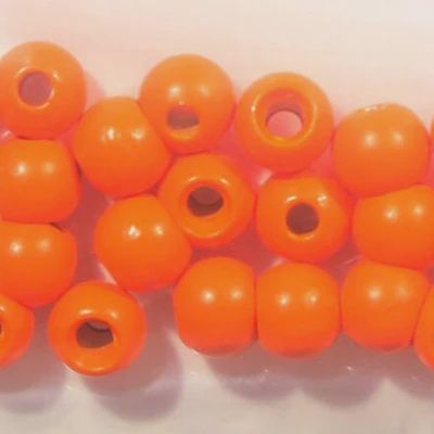 Dazzle Brass Beads, Colour: Fl Orange, Size: 5/64