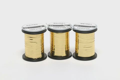 Veevus Silver/Gold Mylar Tinsel, Size: Large