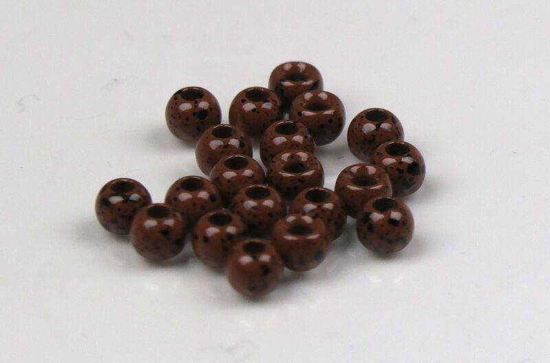 Plummeting Tungsten Beads, Colour: Mottled Brown, Size: 5/64&quot; 2mm