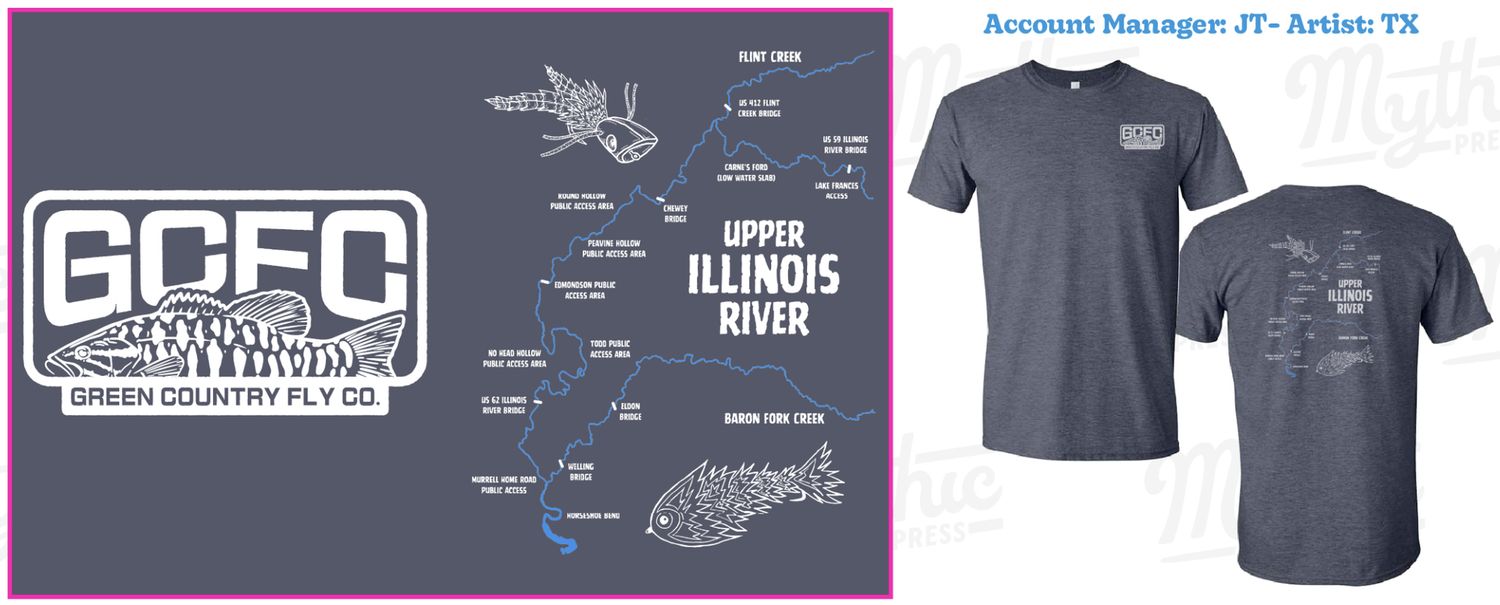 GCFC Upper Illinois River Map Shirt, Size: Small