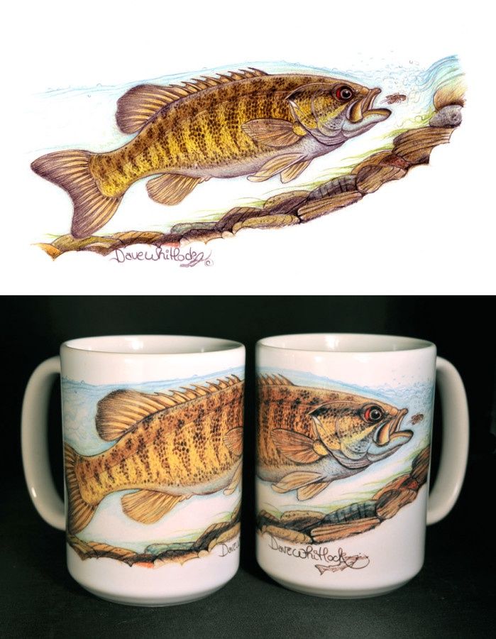 Dave Whitlock Ceramic Mug, Type: Smallmouth Bass