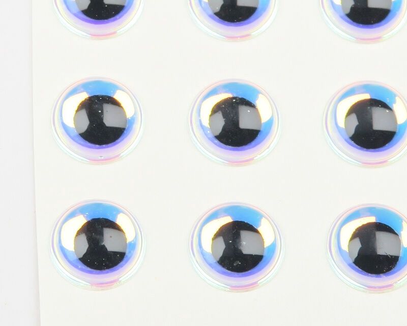 Hareline 1/8" 3D Holographic Eyes, Colour: Super Pearl