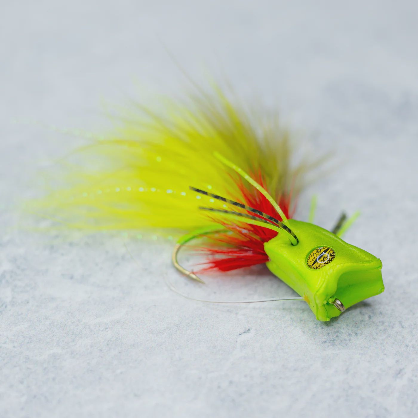 Space Coast Dew Beater Popper, Colour: Olive/Chartreuse