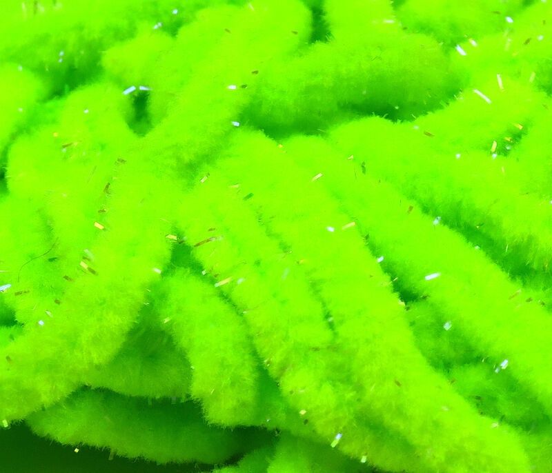 Hareline UV Galaxy Mop Chenille, Colour: Fl. Chartreuse