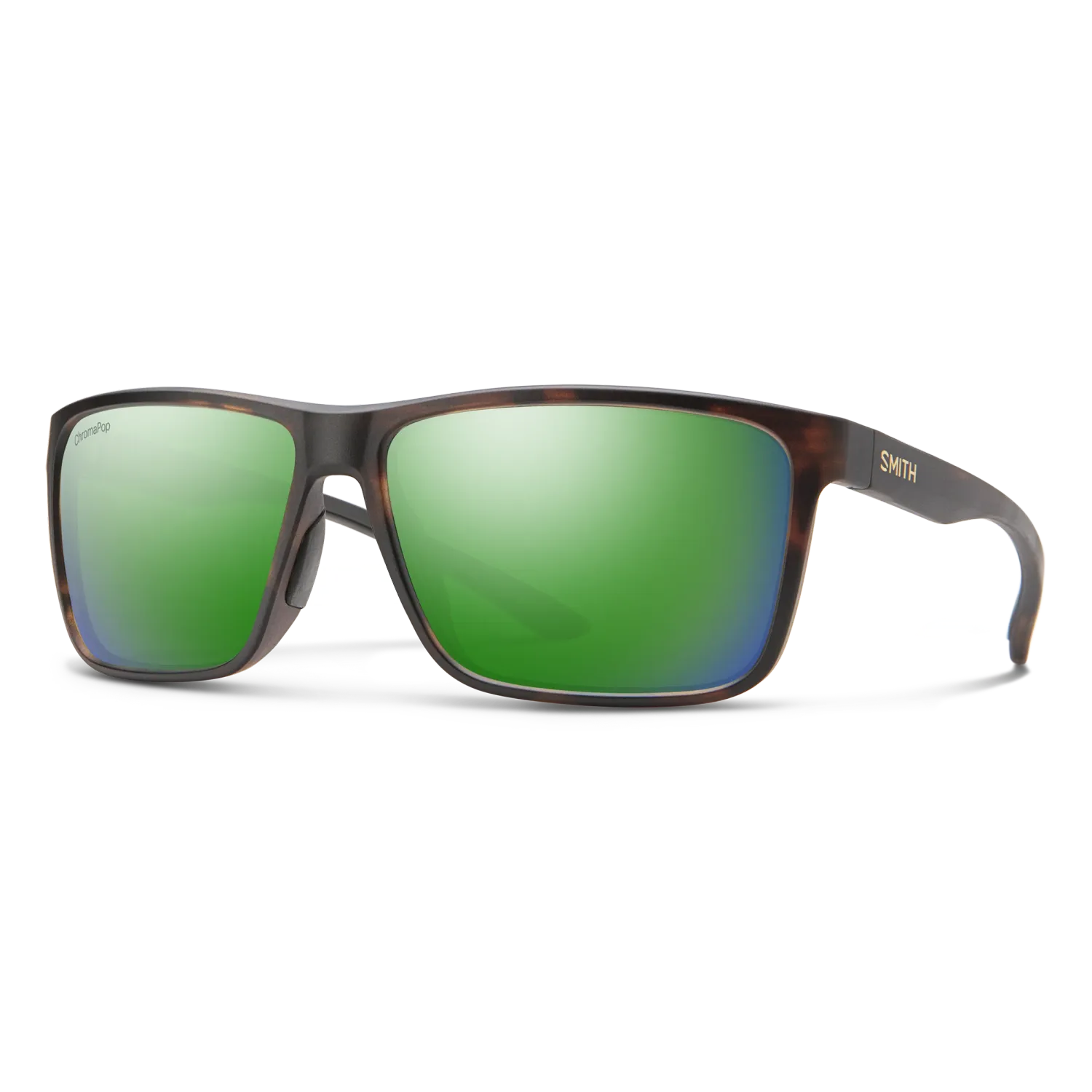 Smith Riptide, Colour: Matte Tortoise | ChromaPop Glass Polarized Green Mirror, Size: Regular