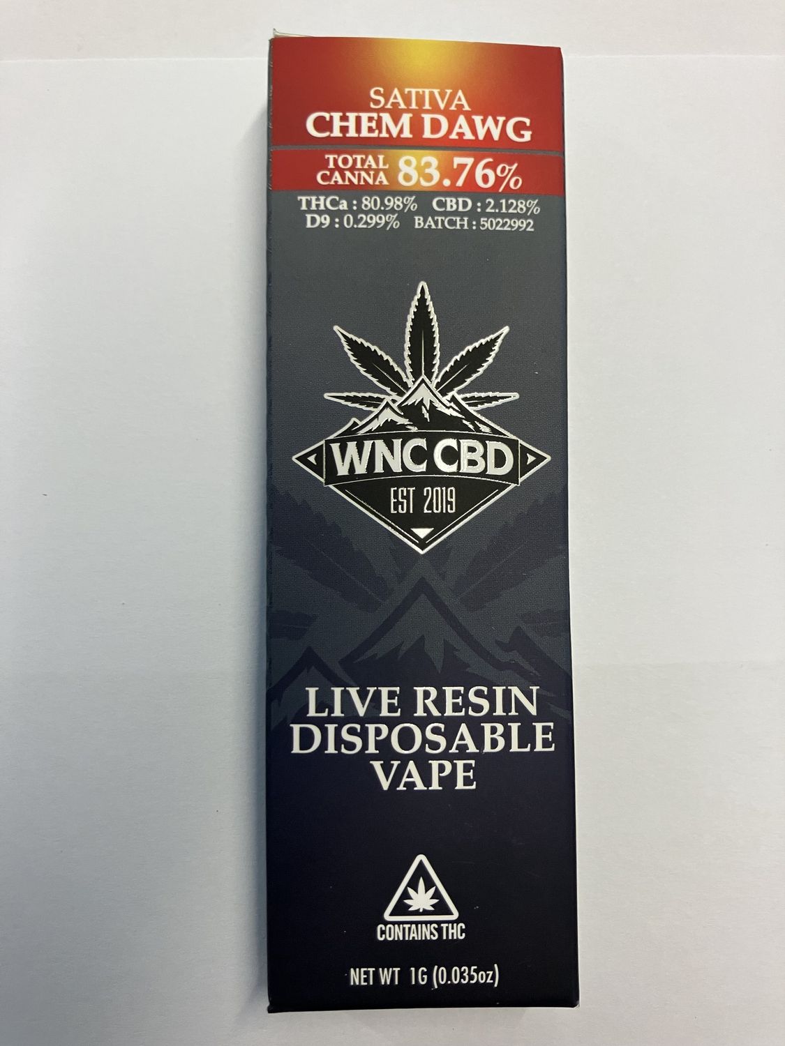 Disposable Cartridge Live Resin Chemdawg