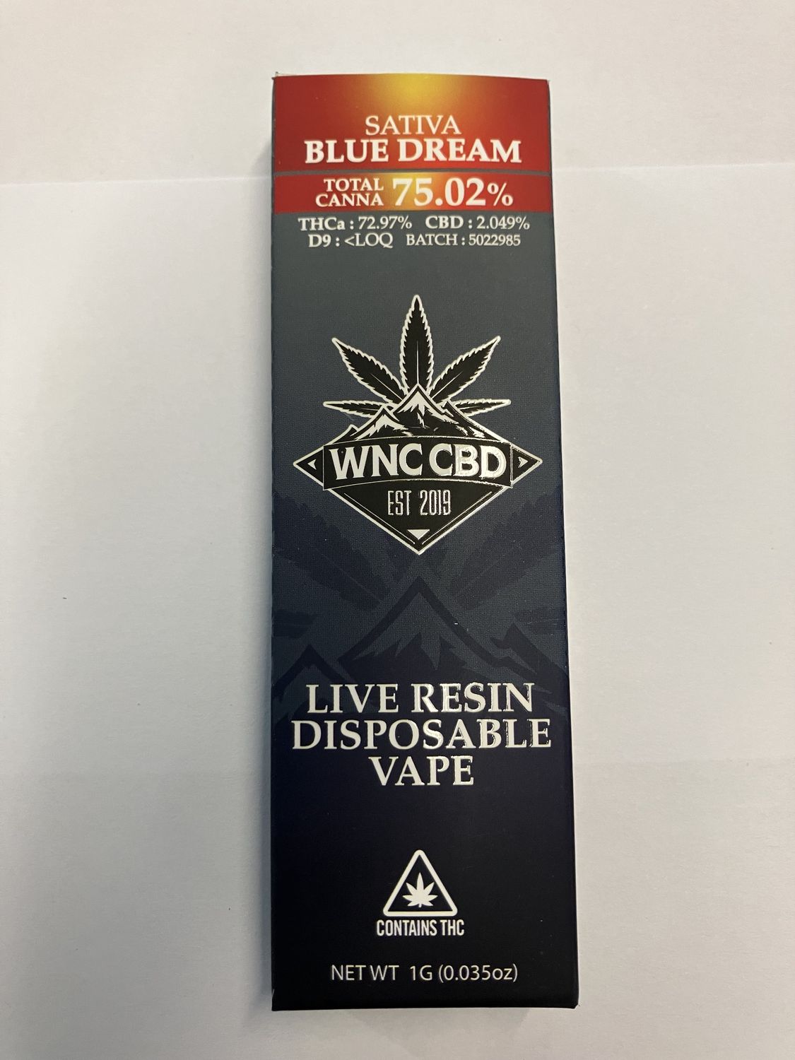 Disposable Cartridge Live Resin Blue Dream
